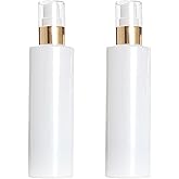 SYBL 2Pcs 100ML/3.3 oz Empty Refillable Glass Lotion Bottles Pump Press Bottle White Upscale Travel Cosmetic Container Dispenser for Foundation Essential Oils Cream