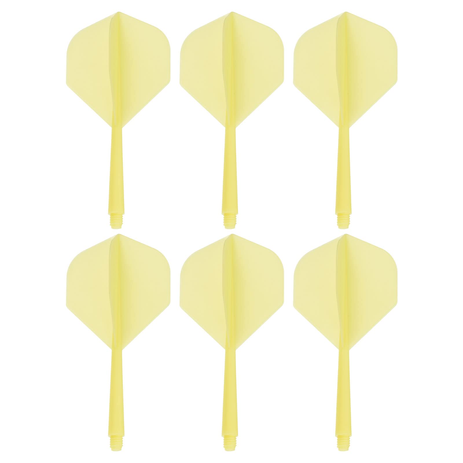 PATIKIL Integrated Dart Shaft & Flights, 6 Pack Lightweight Dart Flight Set, Yellow