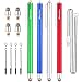 Dimples Excel New Generation 4 x 5.5 Inch 14 cm Stylus Pens with Ultra Slim 3 mm Micro-Knit Hybrid Fiber Tip + 4 x Replacement Tips