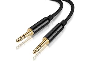 1/4’’ TRS Stereo Cable, CableCreation 2-Pack 1/4 Inch to 1/4 Inch 6.35mm Balanced Stereo Audio Cable for Studio Monitors, Mix