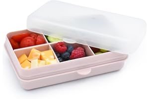 melii Mini Snackle Box | 6 Compartments, Divided Snack Container, Food Storage for Kids and Adults, Removable Dividers, BPA-F