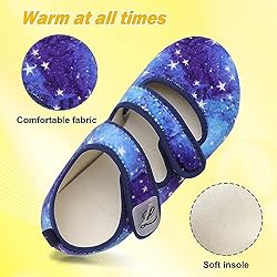 LeIsfIt House Slippers for Women Men Wide Diabetic