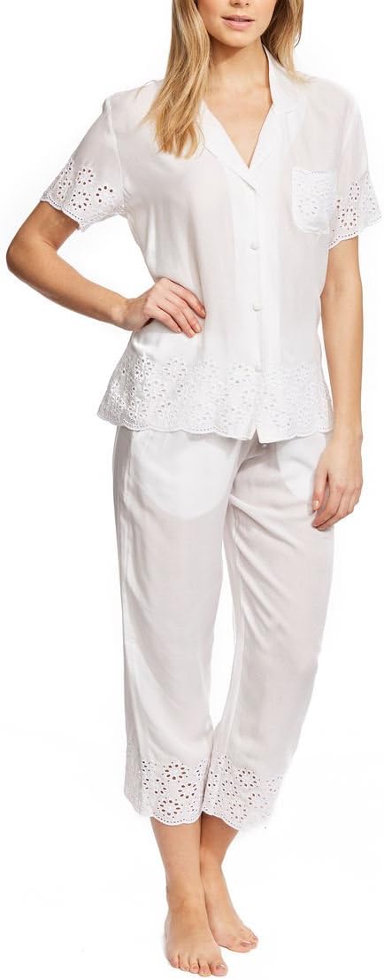 Womens Embroidered Woven Top