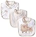 Gerber Unisex-Baby Newborn 3 Pack Terry Bib Bear, Brown, One Size