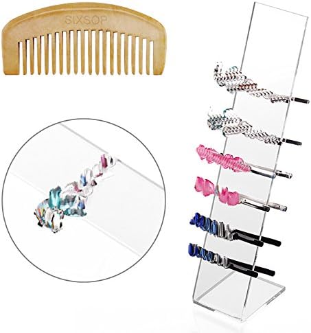 Sixsop Hair Clip Hairband Display Hairpins Stand Organizer Holder Headdress jewelry Display Stand (Transparent)