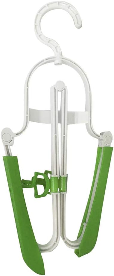 MA87 NEW New Portable Travel Folding Hanger Multifunctional Telescopic Hanger (green)