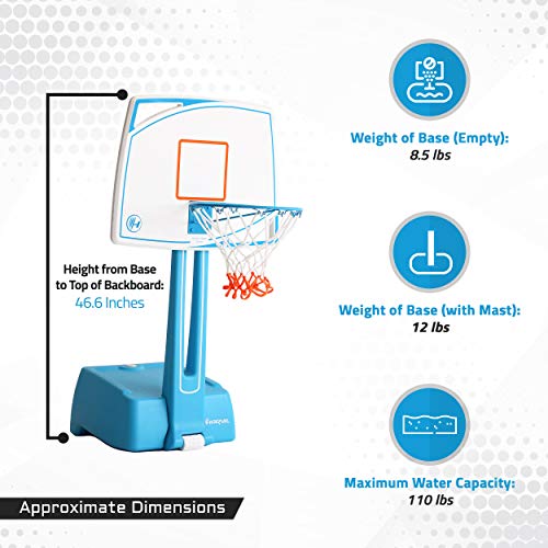 Harvil Poolside Basketball Hoop with Smart Backboard Storage - Thumbnail 3