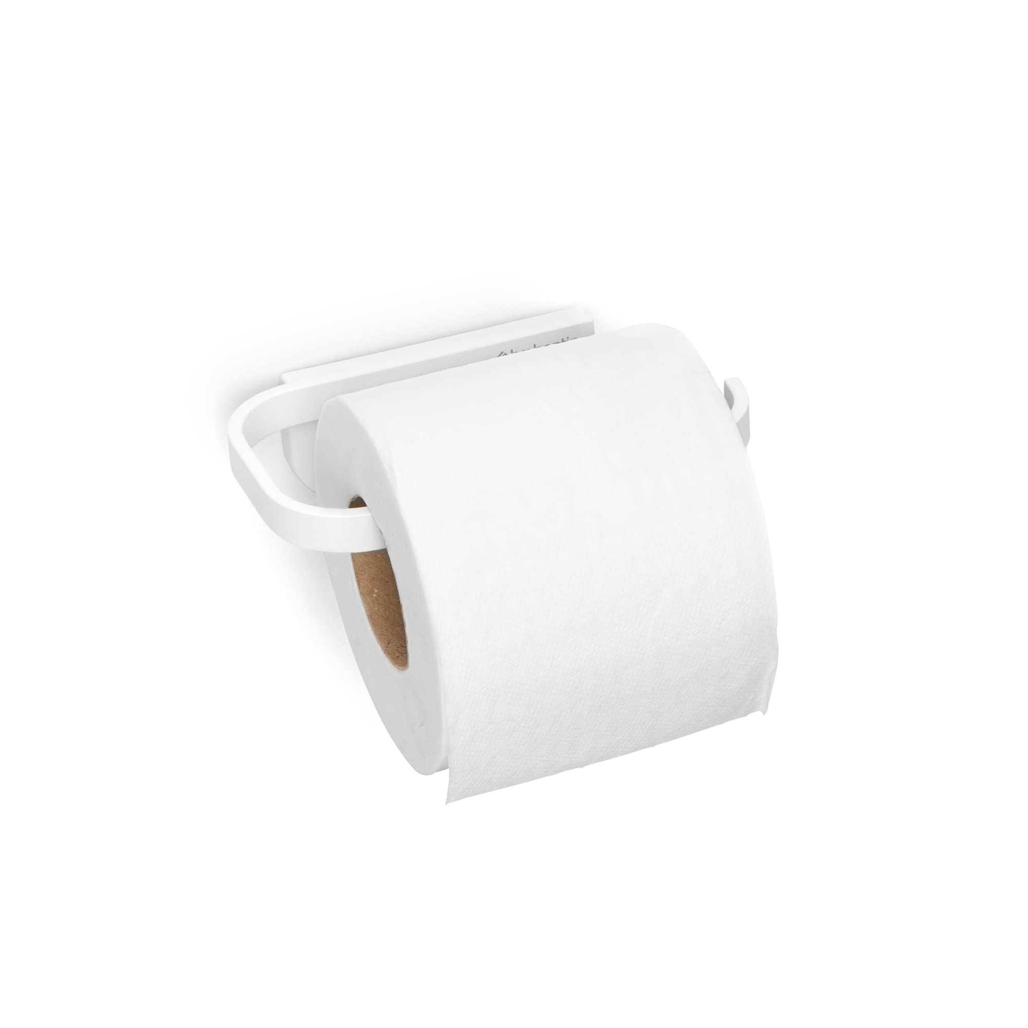 Brabantia - Mindset Toilet Roll Holder - Fits All Regular Roll Sizes - Wall-Mounted - Corrosion Resistant - Bathroom Accessory - Fixing Materials Included - Fresh White - 4.2 x 8.6 x 14 cm