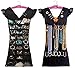 Marcus Mayfield 2 Sided Dress Style Hanging Organizer with Satin Hanger for Jewelry and Makeup Accessories (Black, Pink)
