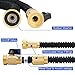 Lifecolor 50' Expanding Hose Stretch Hosepipe, 9 Functions Sprayer, Strongest Expandable Garden Hose With Double Latex Core, Solid Brass Connector and Extra Strength Fabric for Car Garden Hose Nozzle