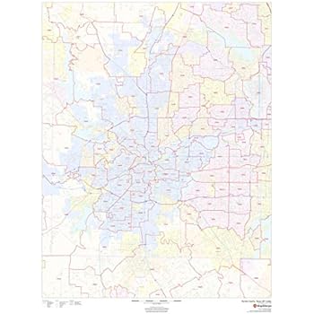 Amazon.com : Tarrant County, Texas Zip Codes - 36" x 48" Paper Wall Map : Office Products