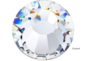 PAS JABLONEC Preciosa Genuine Czech Crystals, 144pcs in Size ss20 (5 mm), Crystal, Viva Chaton Roses (Viva12 MC Rhinestone Flatbacks), Clear, 20ss