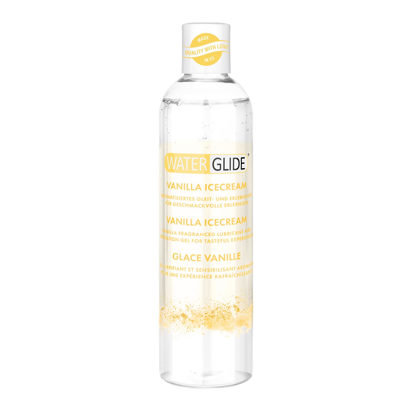 Waterglide Lubricant Vanilla Flavour | Water-Based Lubricant for Longer-Lasting Fun | Vegan | Suitable for Sex Toys and Condoms | 300 ml Bottle lube Vaginal and Anal