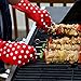Finally! Heavy-Duty Women's Silicone Oven Mitts by Love This Kitchen | Heat Resistant Gloves For Her Cooking, Baking & Barbecue Needs (1 Pair, XS/S (MUST use Sizing Chart!), Fuchsia)