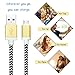iSeeker Micro USB Cords,3 Pack 10ft High Speed Nylon Braided Charging cable USB Data Sync Charger Cable Cord Wire with Gold-Aluminum Shell For Android, Samsung, HTC, LG, Sony and More(Black)