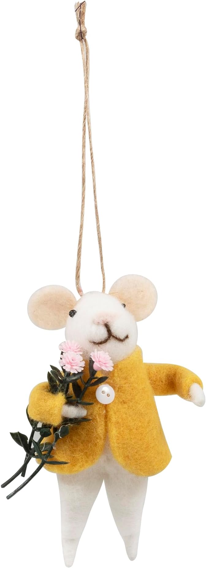 Trimits Needle Felting Craft Kit Flower Mouse - Roving Wool & Instructions