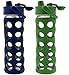 2-Pack Lifefactory 16-Ounce Flip Cap Beverage Bottles (Midnight and Grass)