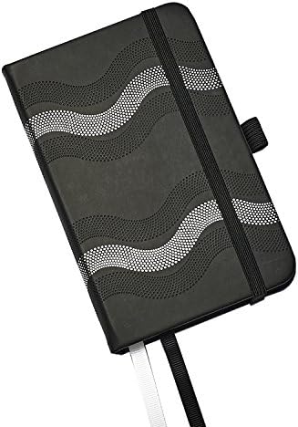 AmazaBooks Dot Grid Notebook - 240 Thick Dotted Pages | Elegant, Embossed Hardcover | Pen Loop, 2 Divider Ribbons & Handy Pocket for Stencils, Stickers, Supplies. 5.7" x 3.6", Black