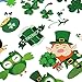 PBPBOX St Patrick's Day Decorations Shamrock Clings 52 Pcs Removable Window Clings 3 Sheet