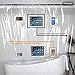 Domus Home Clear iPad Mount Liner-12 Touch-sensative Waterproof Shower Curtain with Phone Pockets-EVA Material 72x72 with 12 Hooks, 180CMX180CM