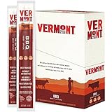 Vermont Smoke & Cure Meat Sticks, Beef, Antibiotic Free, Gluten Free, BBQ, 1oz Stick, 24 Count