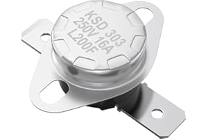 WKZO SRV230-0900 High Limit Switch for Quadra-Fire Classic Bay 1200i & CB1200 Pellet Stoves Snap Disc #2 Safety Sensor Thermodisc,Snap Disc Switch High Temp Limit 200°F, Auto-Reset