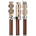 SOGOCOOL Self-Portrait Extendable Leather Selfie Stick with Tripod Stand and Bluetooth Remote Shutter for Smartphones, Gold