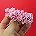 144 X Chic Mini Artificial Paper Rose Flower Wedding Card Decor Craft (Pink)