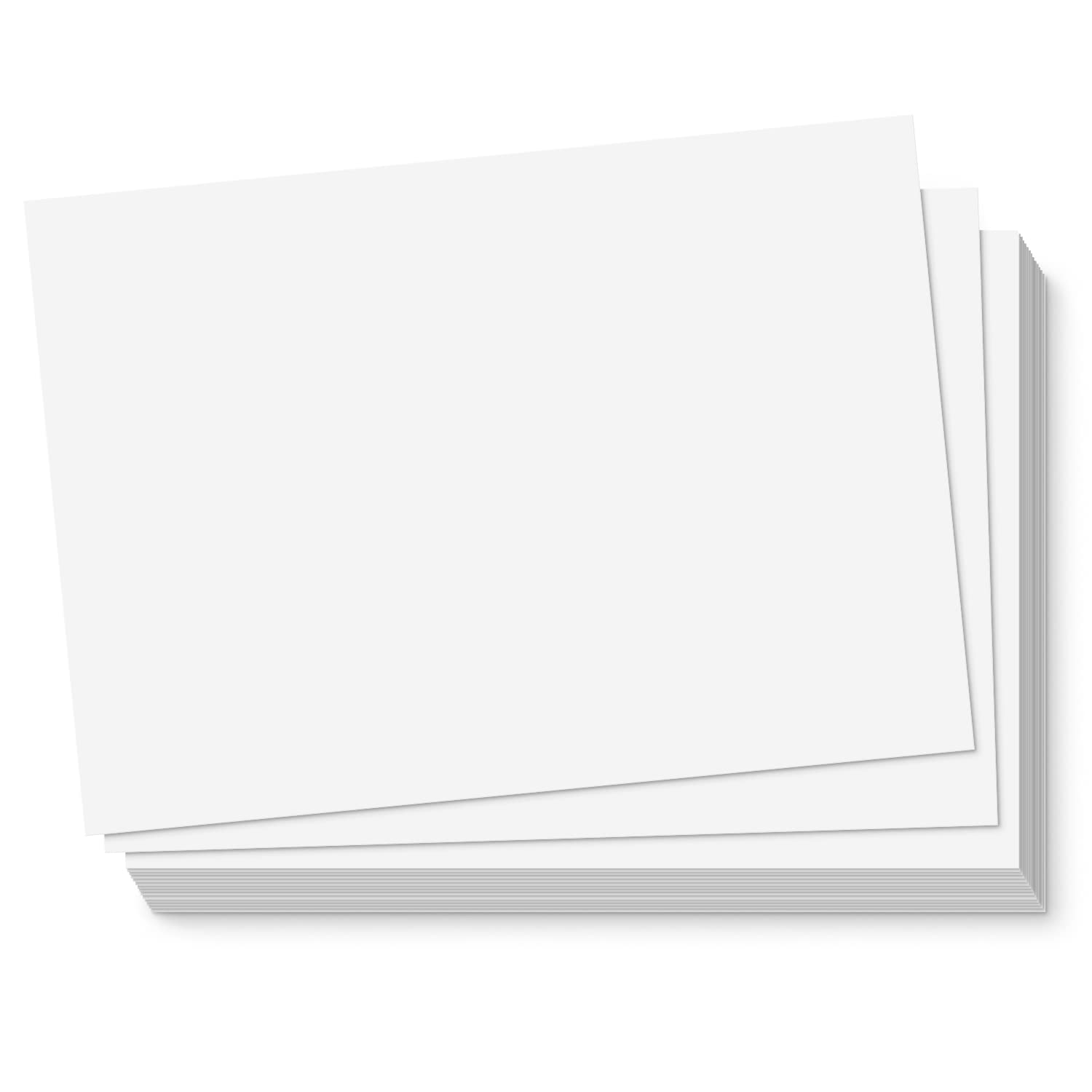 S&O 300gsm 5x7” Postcard Paper Cardstock (Both Sides Blank) for Art or Message Notes Sheets for Mailing. White Blank Greeting Slips, Index Flash Printable Letter Note Set. Bulk Post Tags– 50 Pack