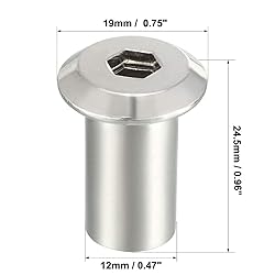 uxcell M10x21mm Hex Socket Head Insert Nut Screw
