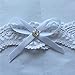 Vintage Stretchable Garters with Bowknot Lace Wedding Garter for Bride (White)