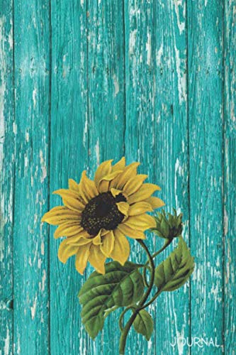 Journal: Rustic Sunflower Blank Lined Notebook | Decorated Interior by Flower Love Press