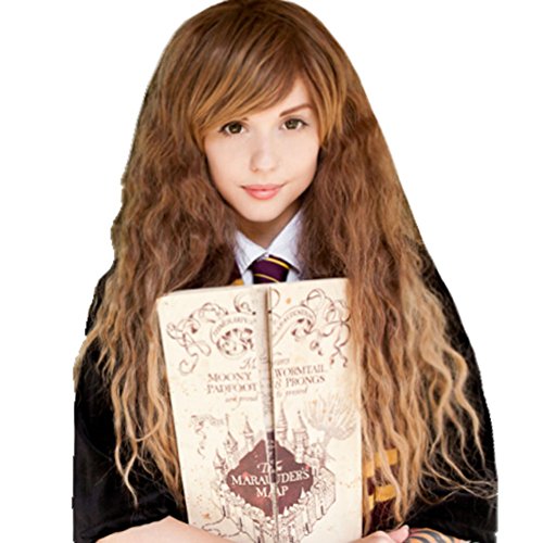 Xcoser HP Cosplay Hermione Granger Long Wavy Brown Costume Wig