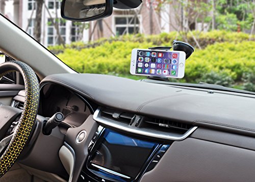 SuperArt Universal iphone holder 360 Mount Holder Cradle Compatible with iPhone 7 7 Plus SE 6s 6 Plus 6 5s 5 4s 4 Samsung Galaxy S6 S5 S4 LG Nexus Sony Nokia and More (Black)