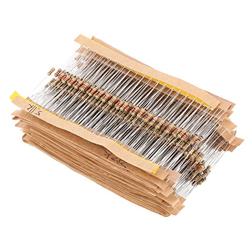 TOOGOO(R) 860pcs 1 ohm-1M ohm 1/4W Carbon Film Resistors Assortment Kit 43 Values