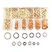 BaiFM Flat Ring Copper Washer Gasket Assortment Flat Metric Sealing Washers Set