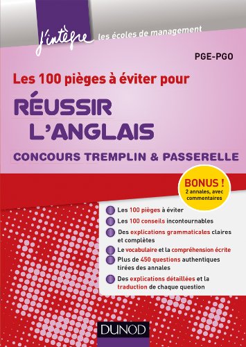 Les 100 pièges à éviter pour Réussir l'Anglais - Concours Tremplin et Passerelle by (Paperback)