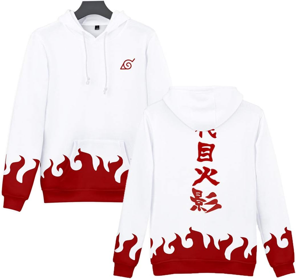 Mens Naruto Hoodie Winter Casual Warm Hoody Sweatshirt Long Sleeve Printed Pullover Sport Hip Pop Jacket