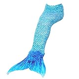 Quesera Women's Mermaid Tail Costume for Swimming Cospaly Outfit Without Monofin, Laker Blue, S