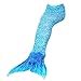 Quesera Women's Mermaid Tail Costume for Swimming Cospaly Outfit Without Monofin, Laker Blue, S