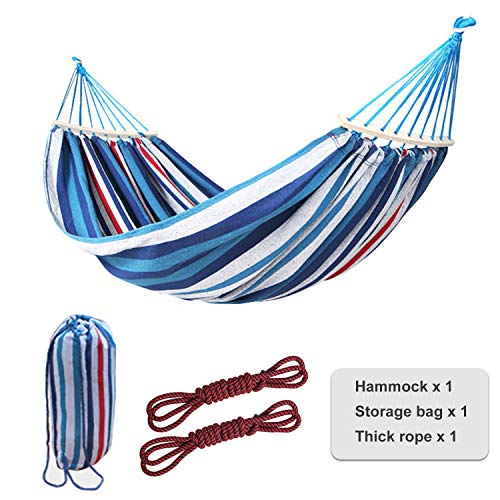 arvioo Stabhängematte Hängematte 2 Personen, Baumwolle, 200 x 150 cm, Unterstützt Besser Liegeposition und Größere… – Bild 5