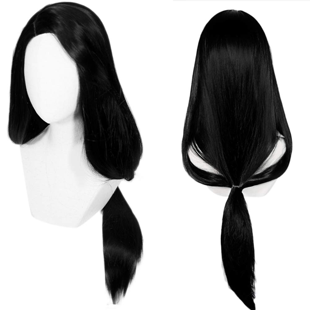 Black Wigs with Pigtail Cosplay Synthetic Long