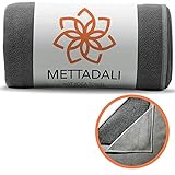 70% OFF One Week Only! Mettadali® Yoga Towel, LIFETIME Guarantee! NEW Anchor Fit Corners Non Slip, Improve Mat Grip During Bikram & Hot Yoga Classes, Ultra Absorbent, Machine Washable Microfiber, Try RISK FREE!