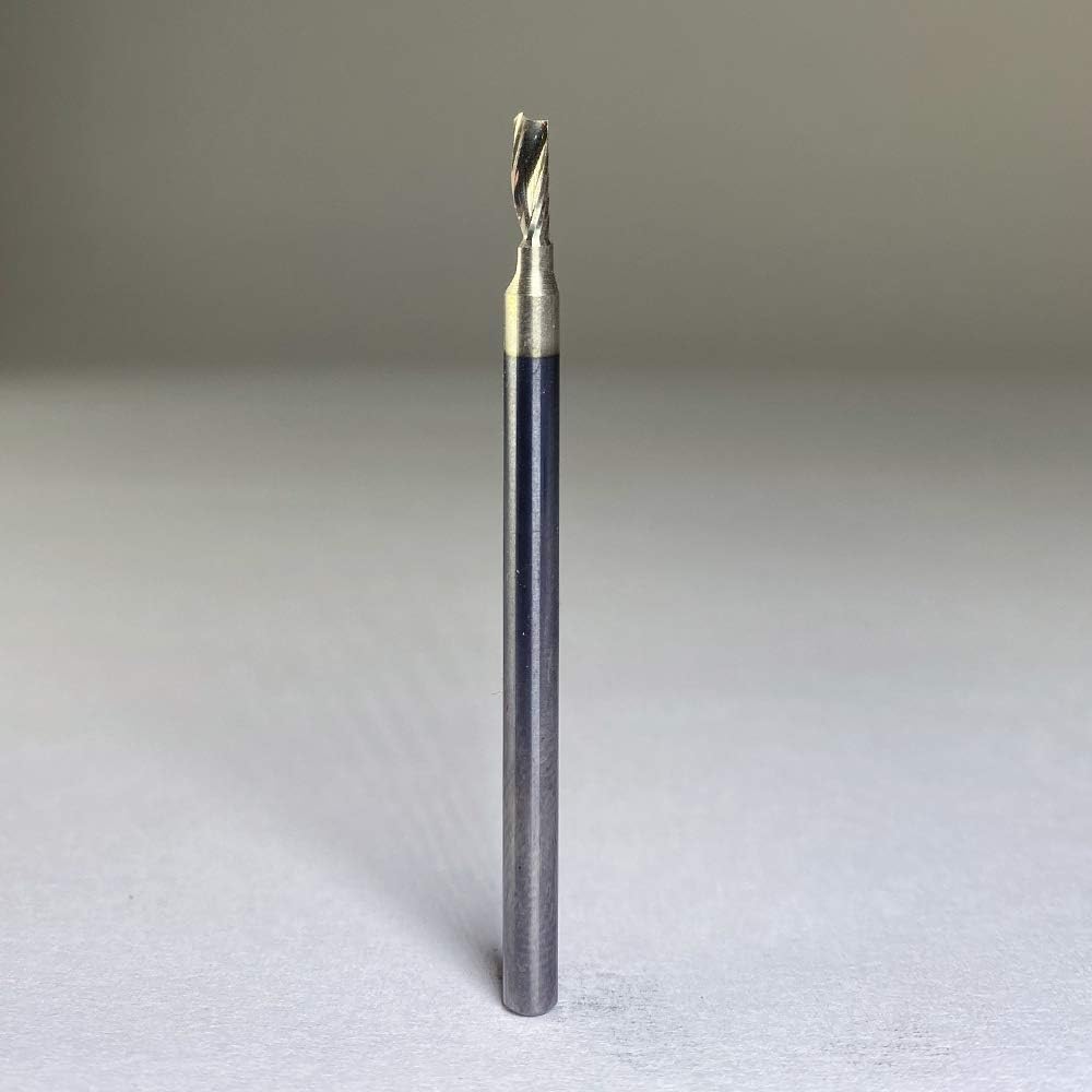 Amana Tool Z Sc Spiral O Single Flute Aluminum Cutting 1 16 D X 1 4 Ch X 1 8 Shk X 1 1 2 Inch Long Up Cut Zrn Coated Router Bit With Mirror Finish Industrial