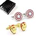 Elesa Miracle Cufflinks Combo [Set of 2 Pairs], with Leather Gift Box, Star Wars, Captain America, Iron Man, Superman (Set F)