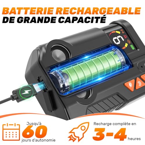 Anti Aboiement Chien Ultrason Puissant AI, 2 Émetteur Ultrason Chien, 6 Sensibilités 3 Intensités, Ultrasons Anti Aboiement Intérieur Extérieur, Solutions Anti-Aboiement Pour Chiens IPX6 Rechargeable