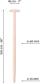 SolaDirect T Type Wooden Shaft Handle 100 cm Beechwood Universal Fit view 7