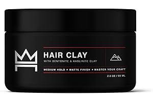 Hair Craft Co. Clay Pomade 2oz - Shine-Free Matte Finish - Medium Hold/Natural Look –Clay Base [Super Dense], Stylist Approved – Ideal for Textured, Thickened & Modern Styles – Unscented