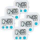 6 Pack Small Digital Kitchen Timer Magnetic Back And ON/OFF Switch,Minute Second Count Up Countdown