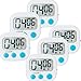 6 Pack Small Digital Kitchen Timer Magnetic Back And ON/OFF Switch,Minute Second Count Up Countdown